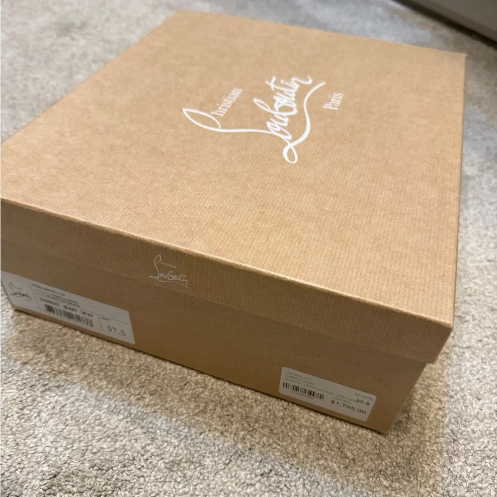 Christian Louboutin black heels. Never worn. Paid $1795. Size 37.5 with box. - Picture 6 of 6